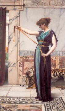 Pompeian Lady 1891 Neoclassicist lady John William Godward Oil Paintings